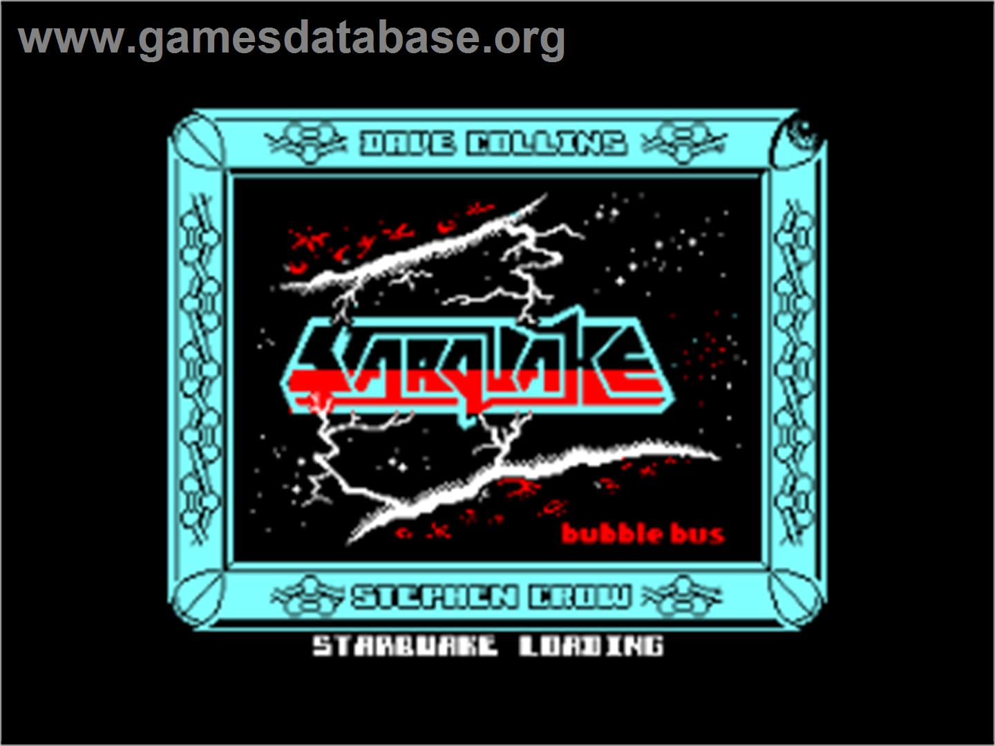 Star Quake - Amstrad CPC - Artwork - Title Screen