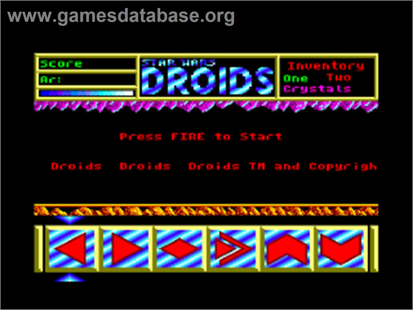 Star Wars - Droids - Amstrad CPC - Artwork - Title Screen