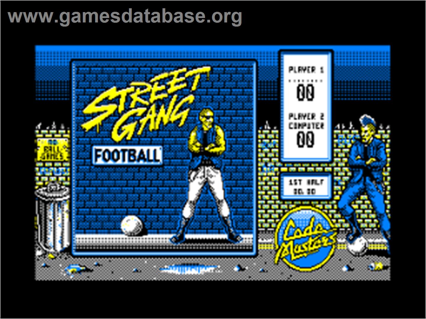 Street Gang Football - Amstrad CPC - Artwork - Title Screen