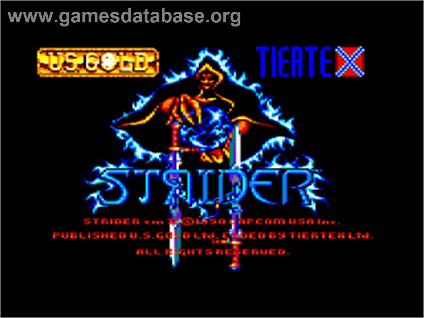 Strider 2 - Amstrad CPC - Artwork - Title Screen