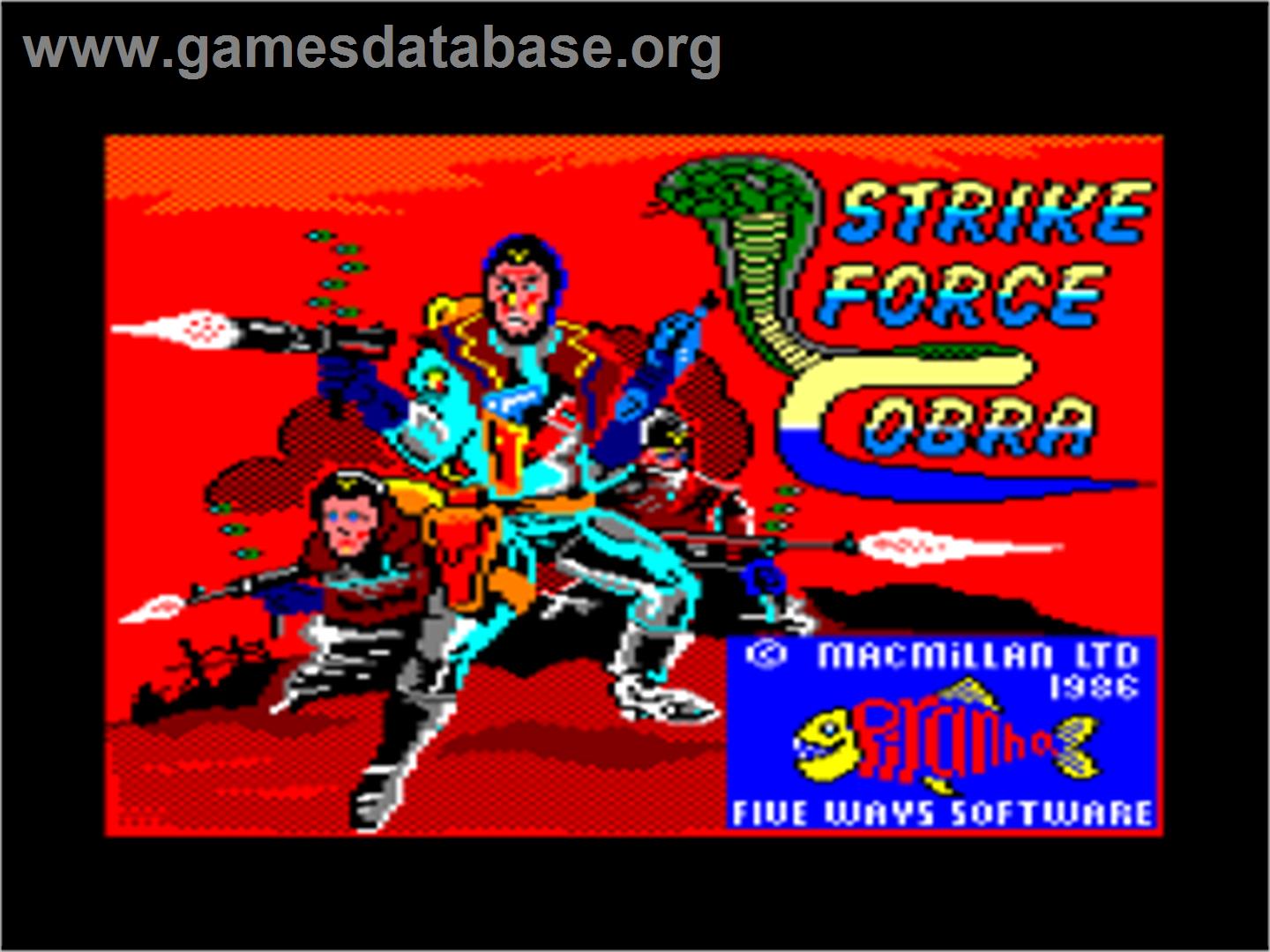 Strike Force Cobra - Amstrad CPC - Artwork - Title Screen