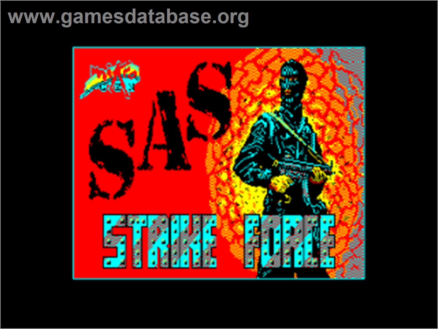 Strike Force S.A.S. - Amstrad CPC - Artwork - Title Screen