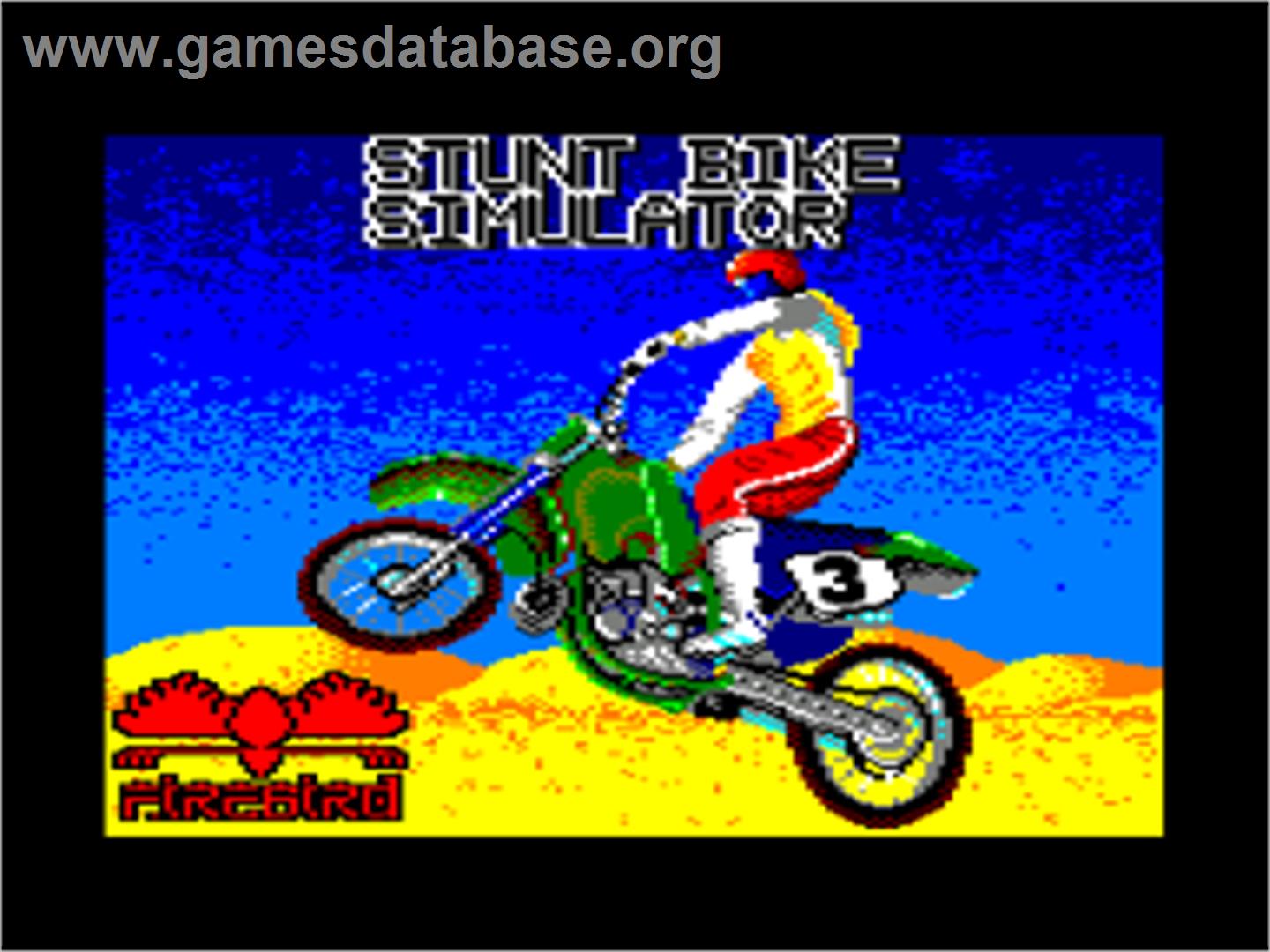 Stunt Bike Simulator - Amstrad CPC - Artwork - Title Screen