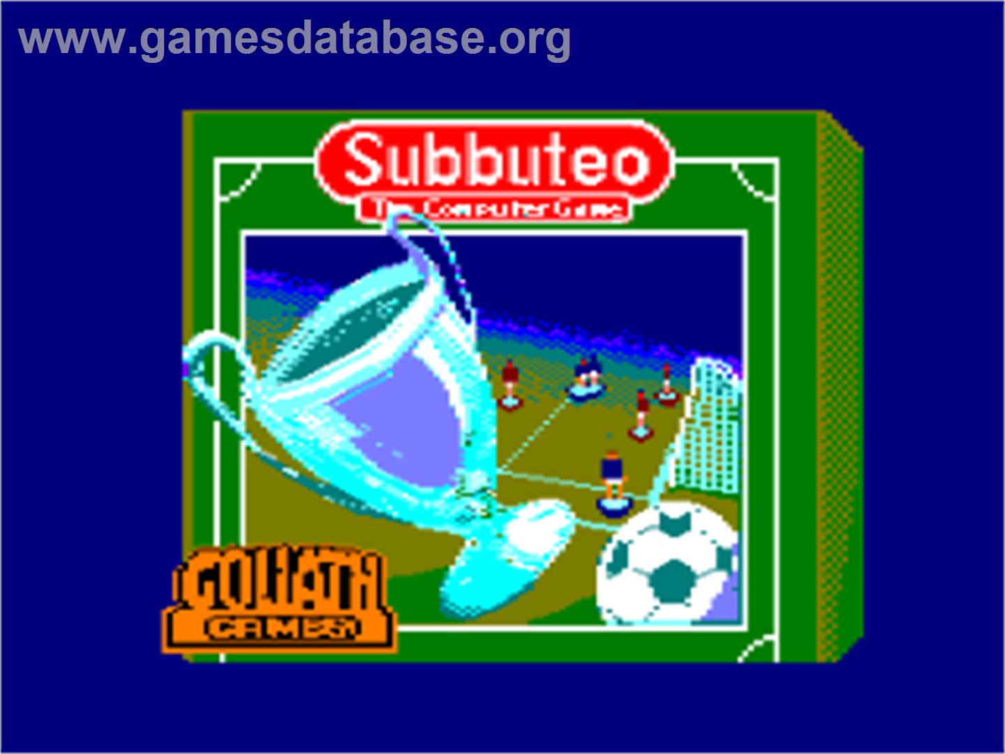 Subbuteo: The Computer Game - Amstrad CPC - Artwork - Title Screen