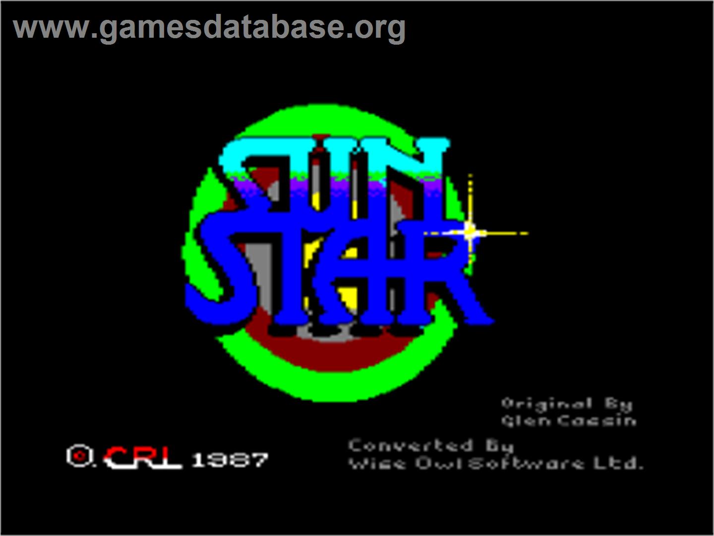 Sun Star - Amstrad CPC - Artwork - Title Screen