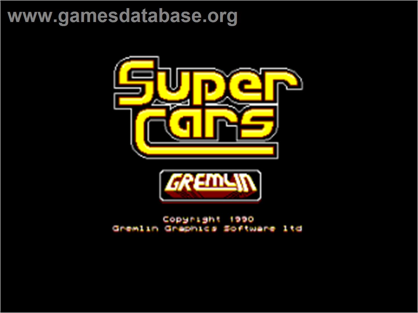 Super Cars - Amstrad CPC - Artwork - Title Screen