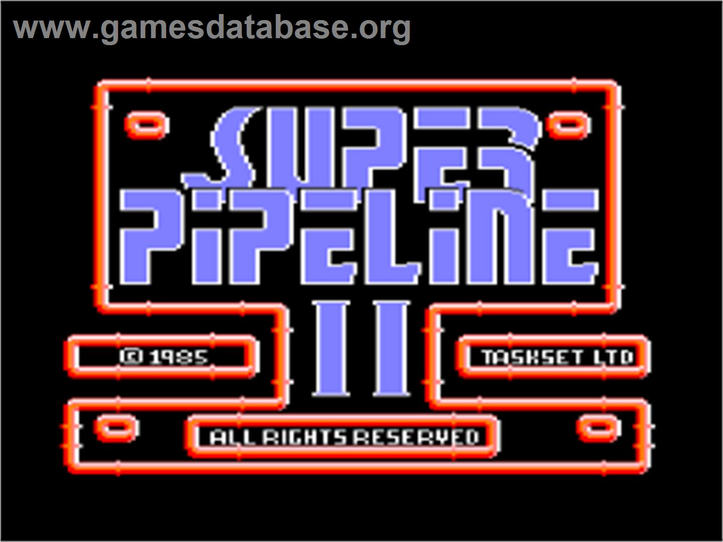 Super Pipeline 2 - Amstrad CPC - Artwork - Title Screen