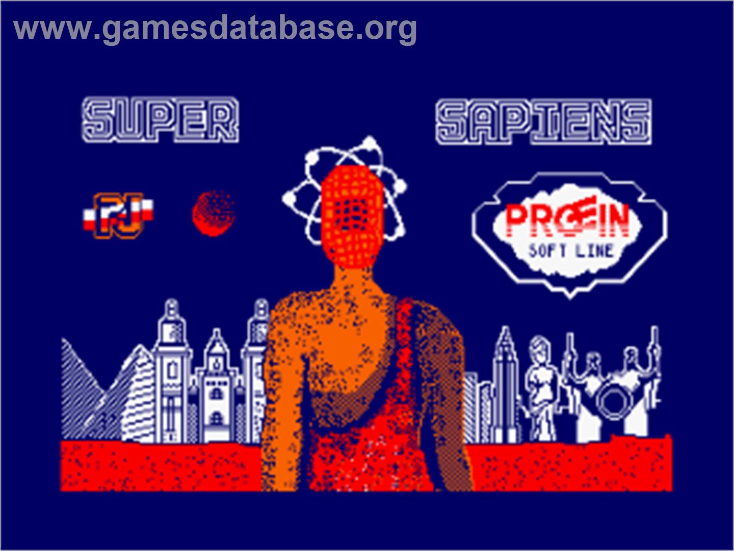 Super Sapiens - Amstrad CPC - Artwork - Title Screen