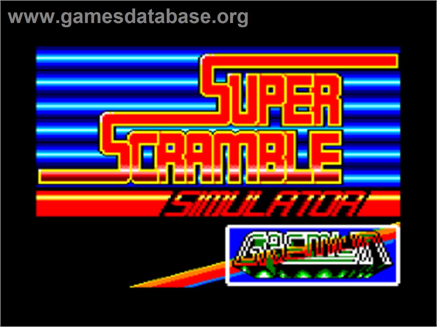 Super Scramble Simulator - Amstrad CPC - Artwork - Title Screen