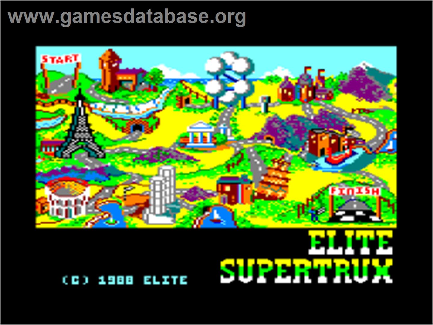 Super Trux - Amstrad CPC - Artwork - Title Screen