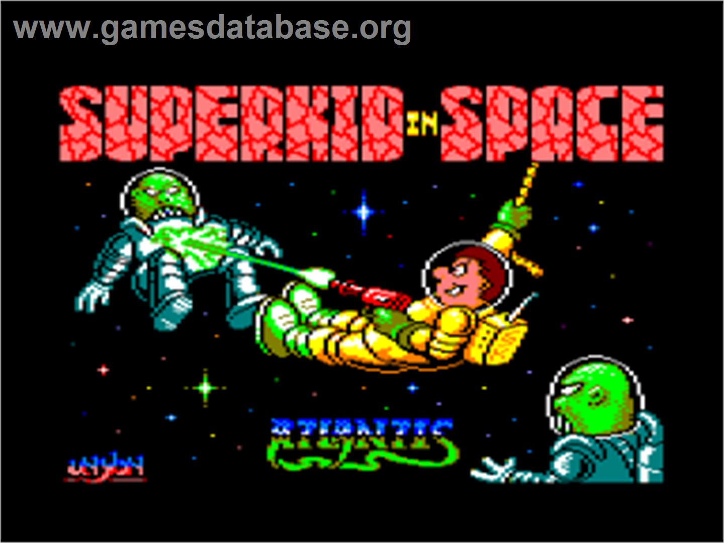 Superkid In Space - Amstrad CPC - Artwork - Title Screen