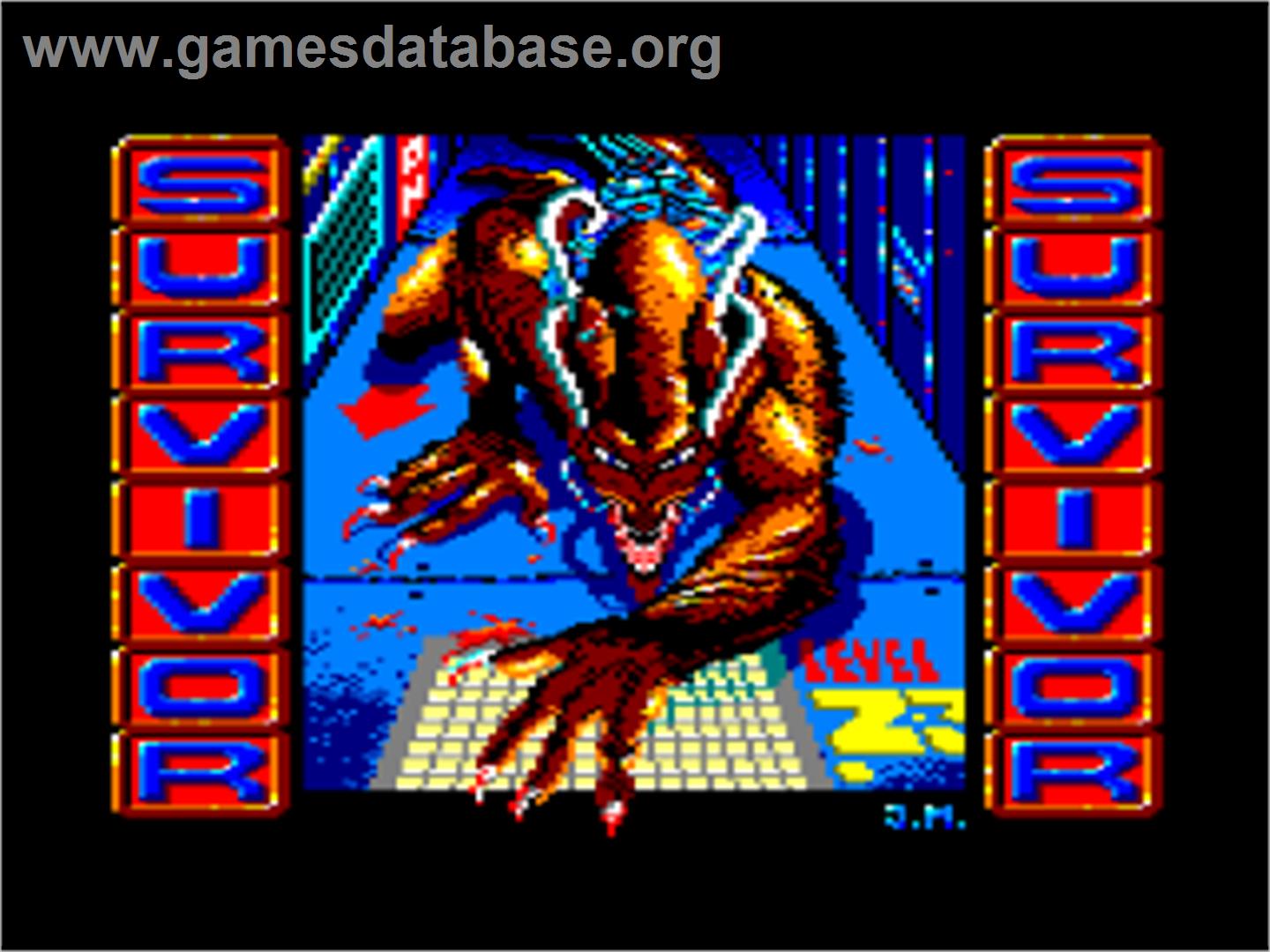 Survivor - Amstrad CPC - Artwork - Title Screen