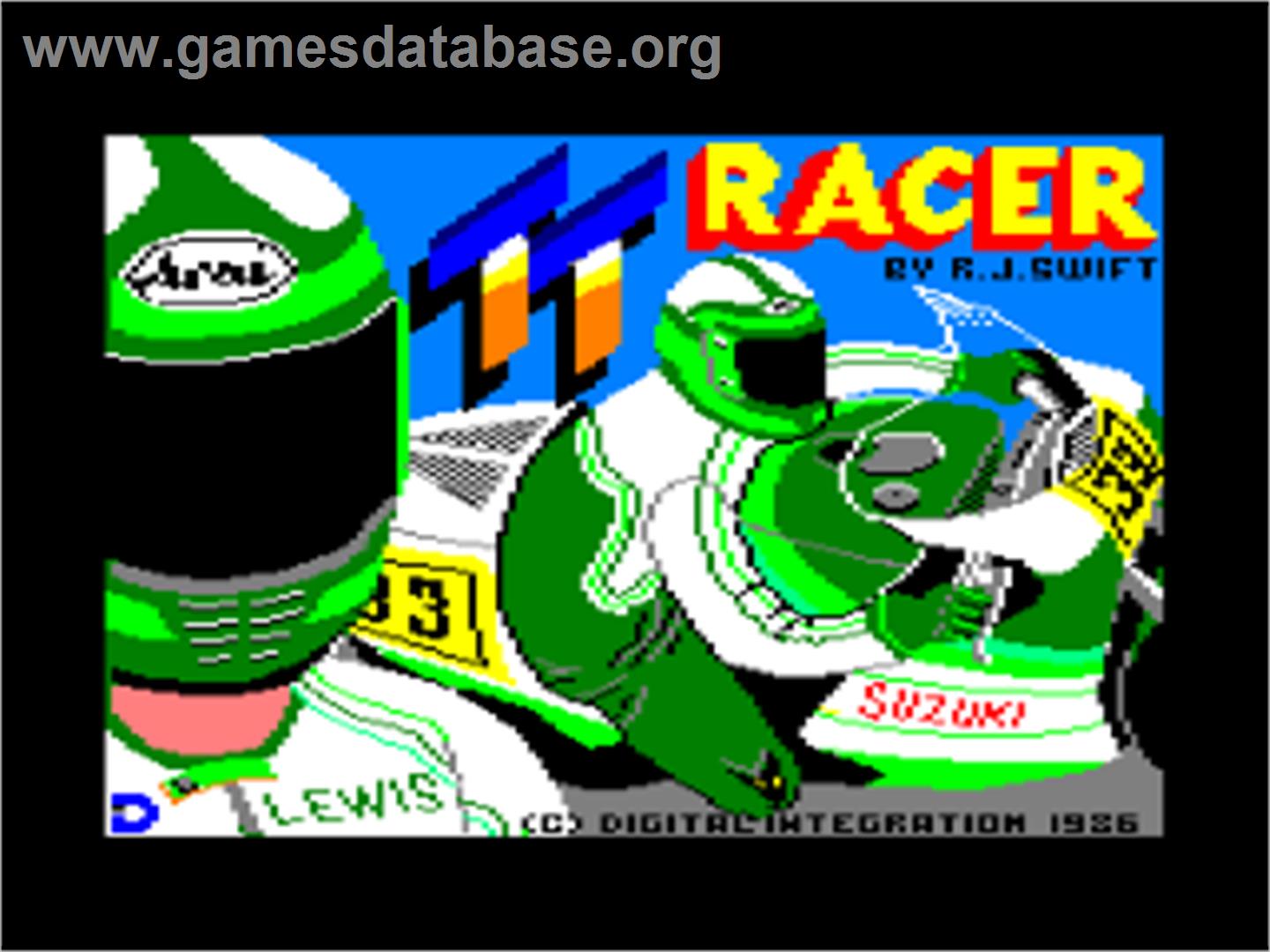 TT Racer - Amstrad CPC - Artwork - Title Screen