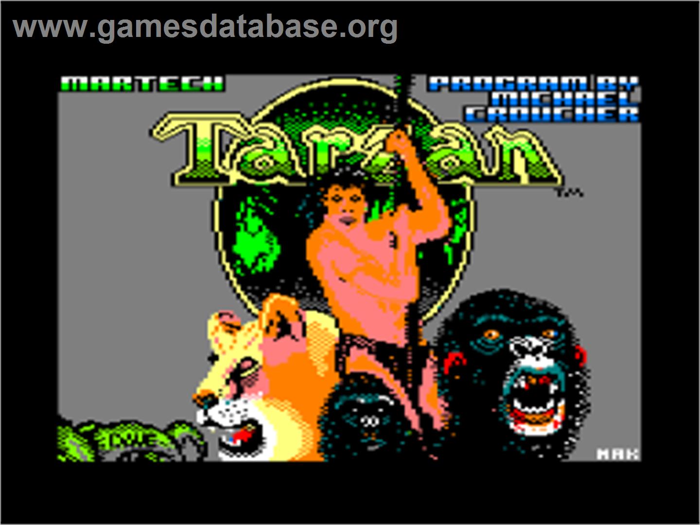 Tarzan - Amstrad CPC - Artwork - Title Screen