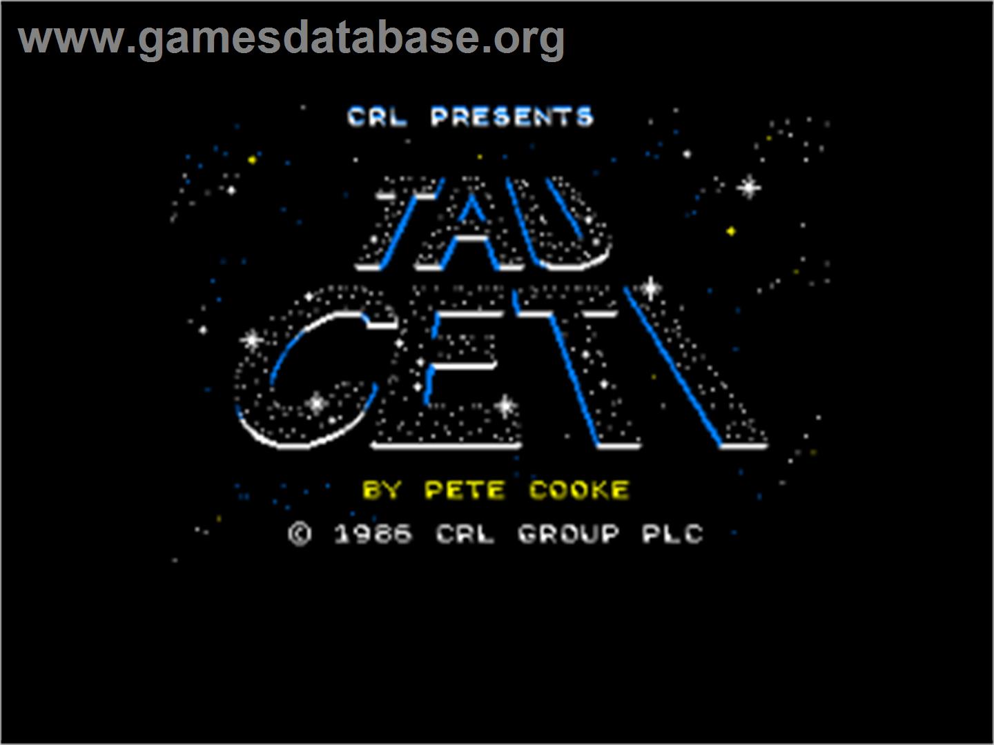 Tau Ceti - Amstrad CPC - Artwork - Title Screen