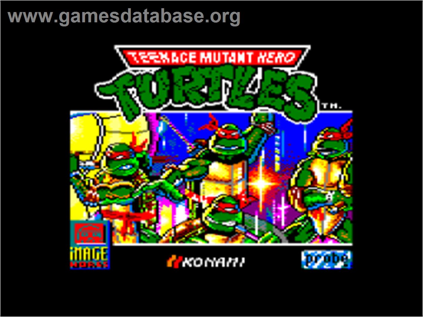Teenage Mutant Hero Turtles - Amstrad CPC - Artwork - Title Screen