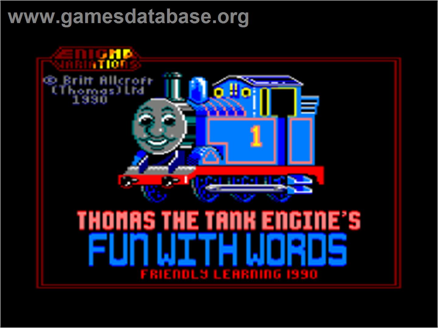 Thomas The Tank Engine's Fun With Words - Amstrad CPC - Artwork - Title Screen