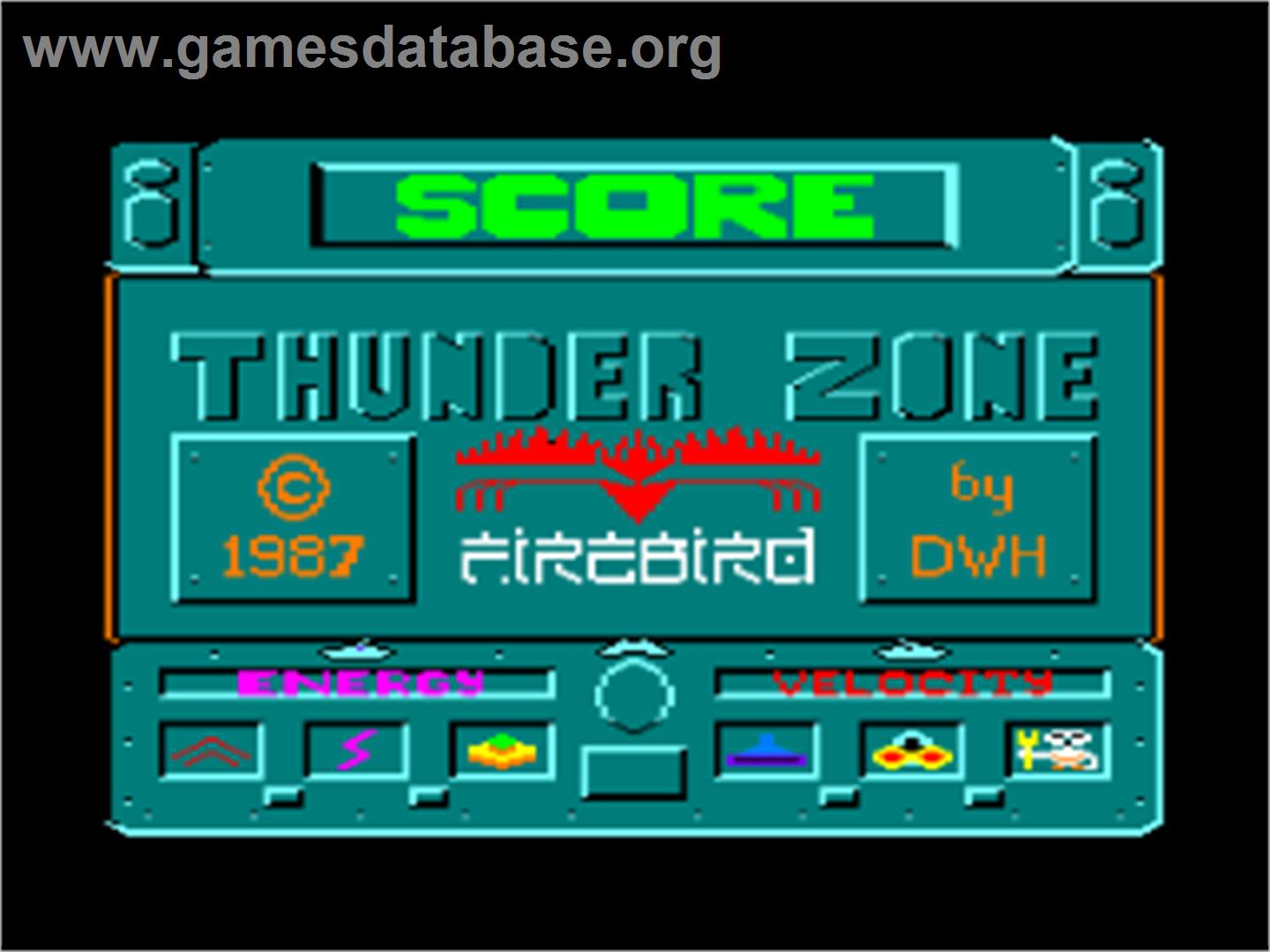 Thunder Zone - Amstrad CPC - Artwork - Title Screen