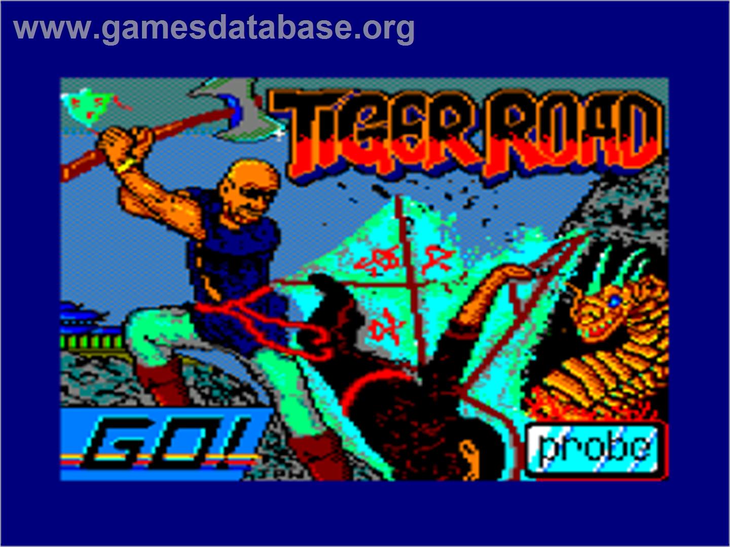 Tiger Road - Amstrad CPC - Artwork - Title Screen