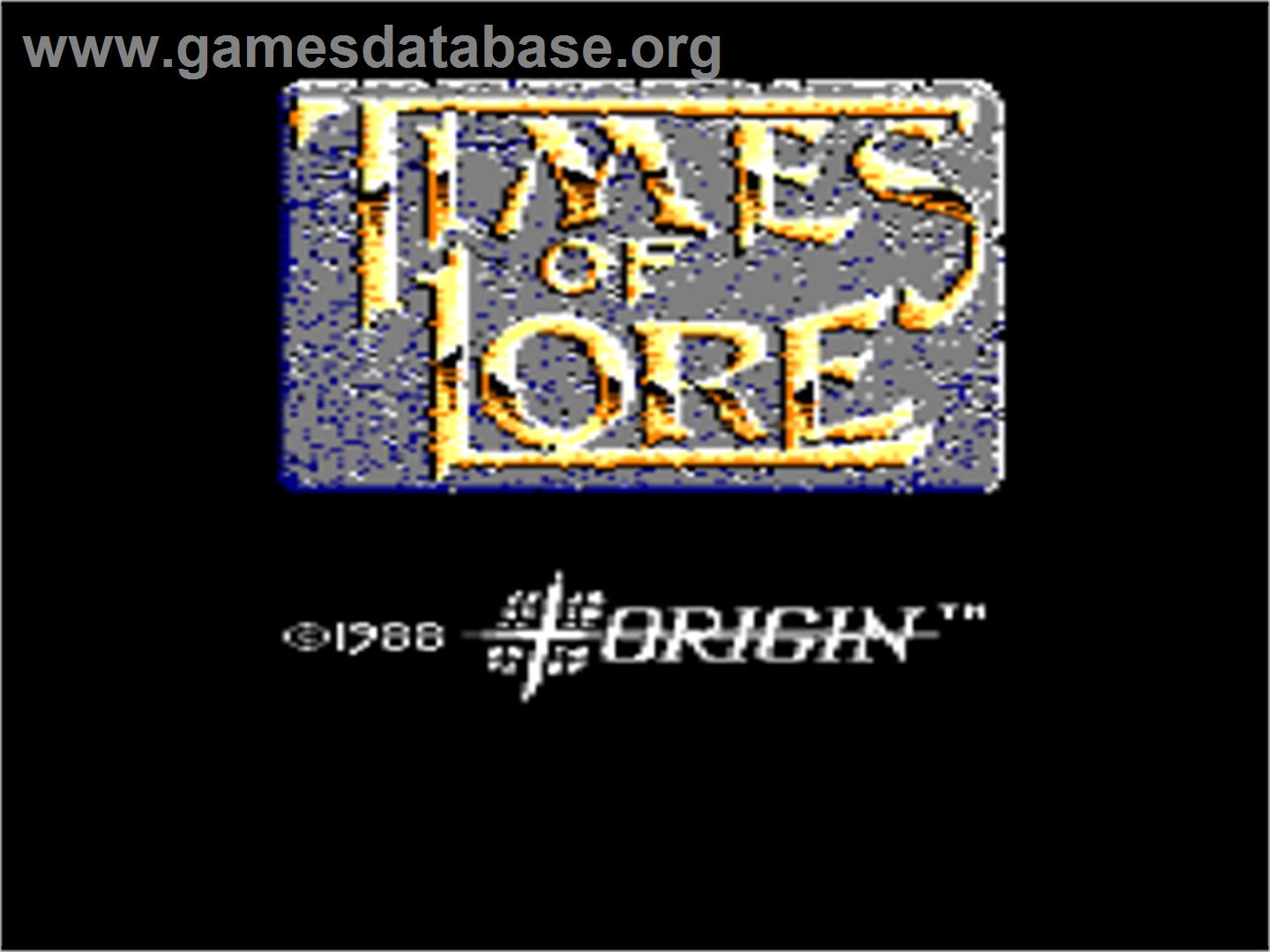 Times Of Lore - Amstrad CPC - Artwork - Title Screen