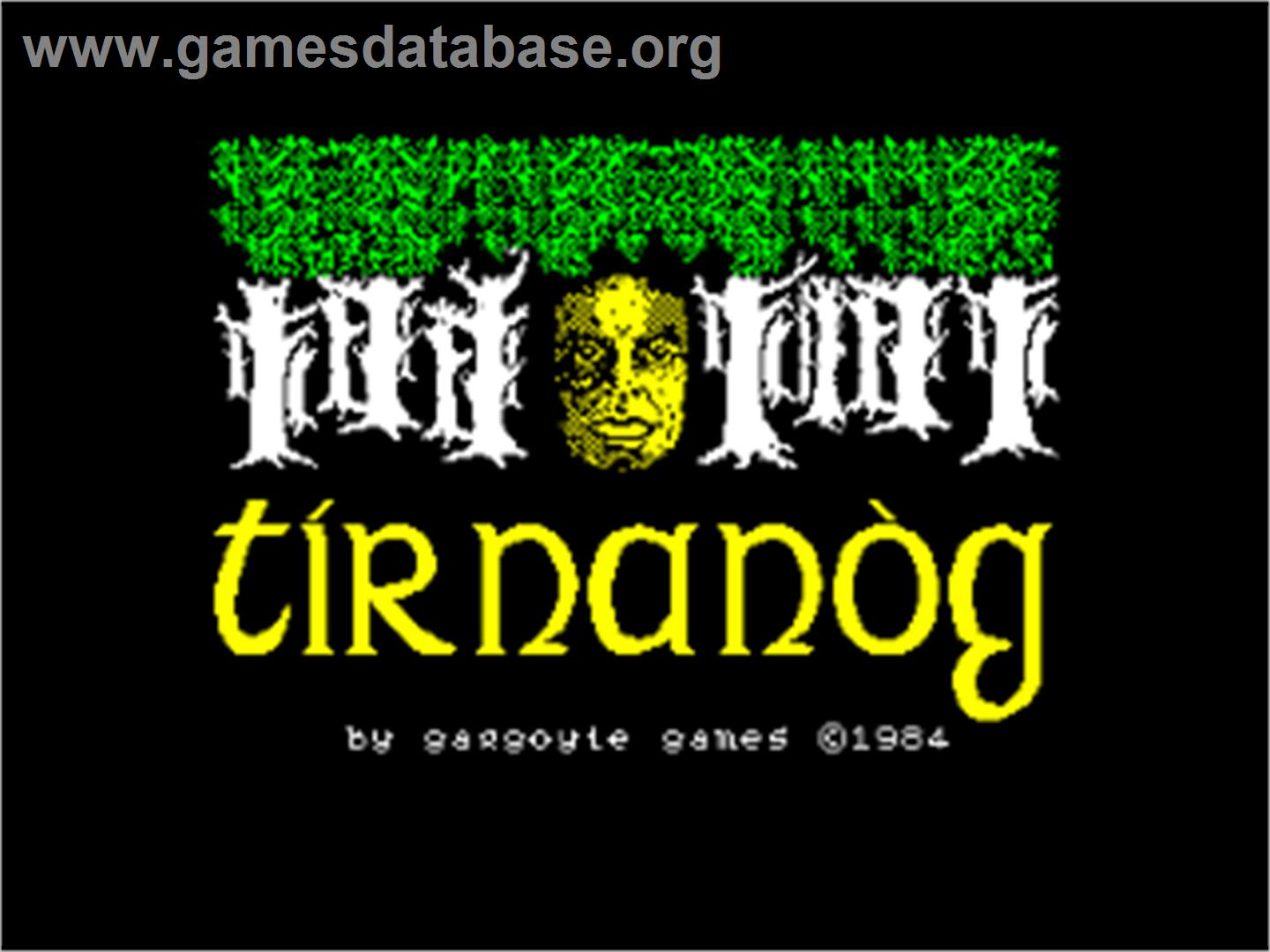 Tir Na Nog - Amstrad CPC - Artwork - Title Screen