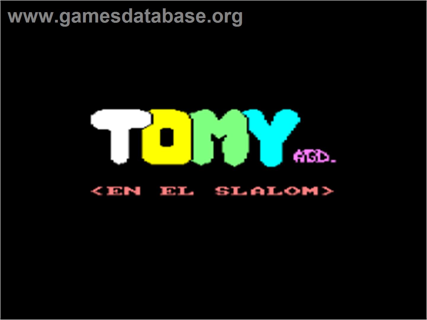 Tomy En El Slalom - Amstrad CPC - Artwork - Title Screen