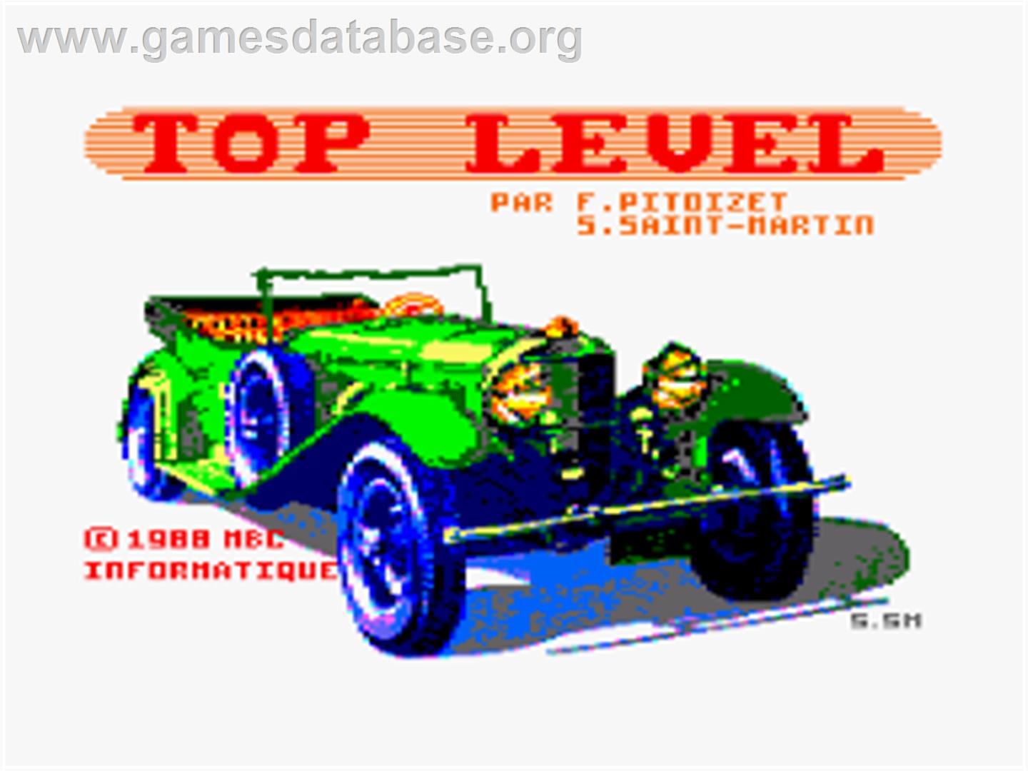 Top Level - Amstrad CPC - Artwork - Title Screen