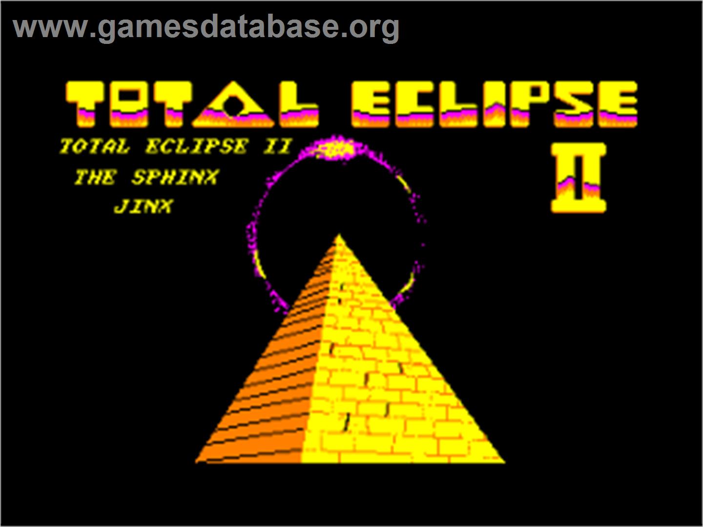 Total Eclipse 2 - The Sphinx Jinx - Amstrad CPC - Artwork - Title Screen