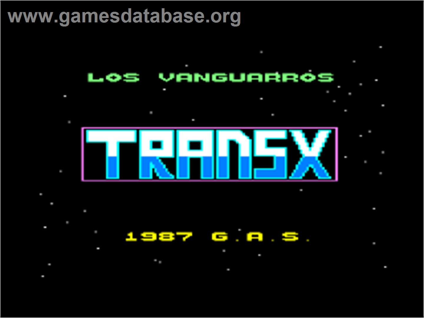 Transx - Amstrad CPC - Artwork - Title Screen