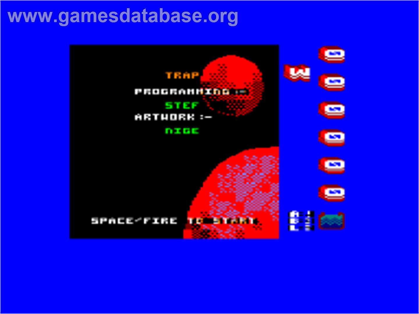 Trap - Amstrad CPC - Artwork - Title Screen