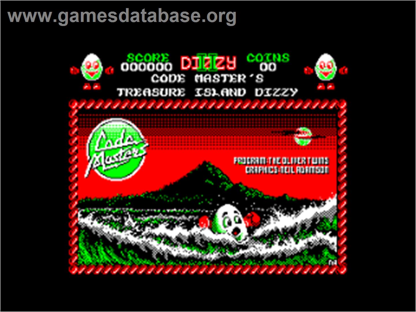Treasure Island Dizzy - Amstrad CPC - Artwork - Title Screen