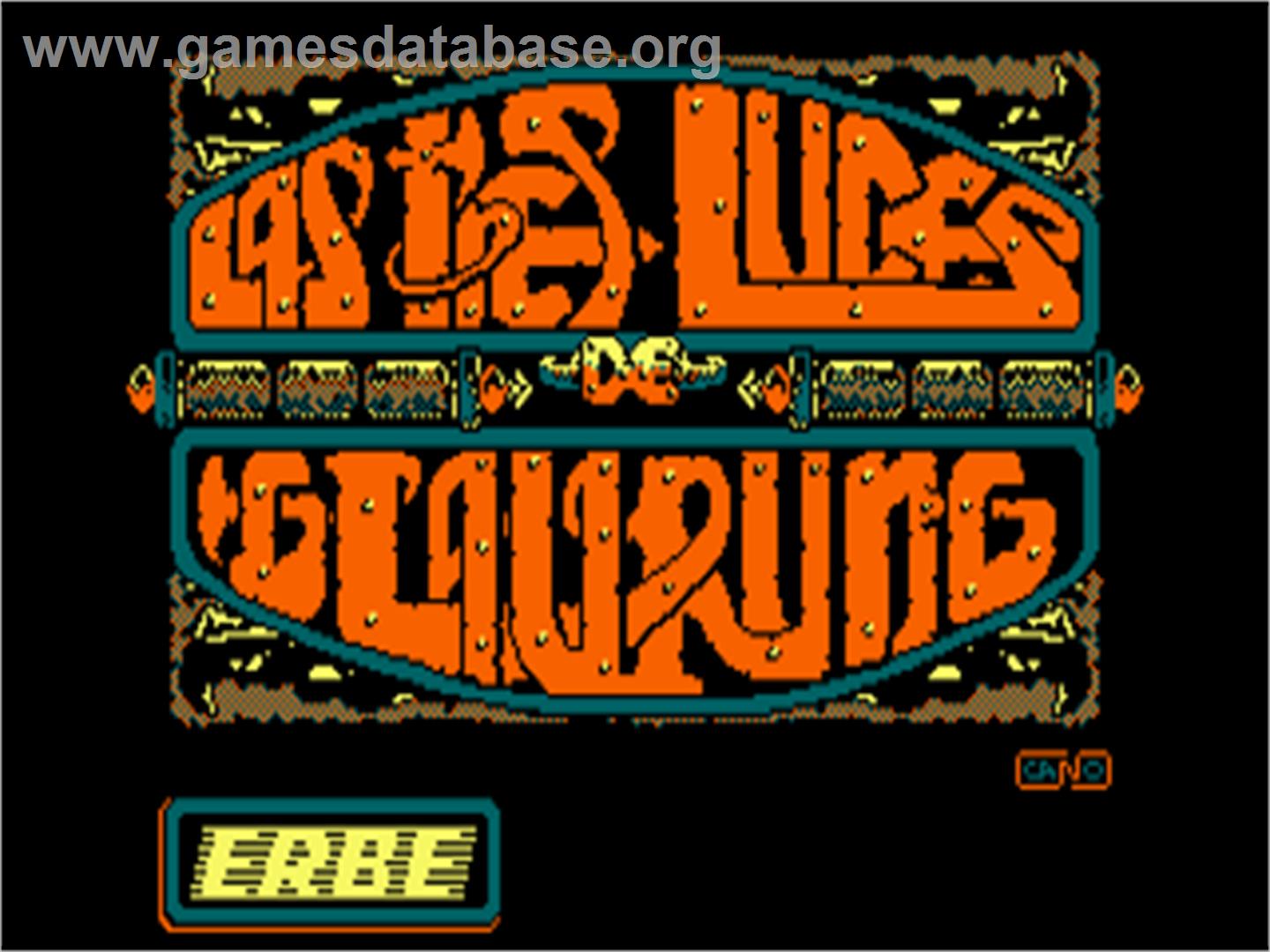 Tres Luces De Glaurung, Las - Amstrad CPC - Artwork - Title Screen