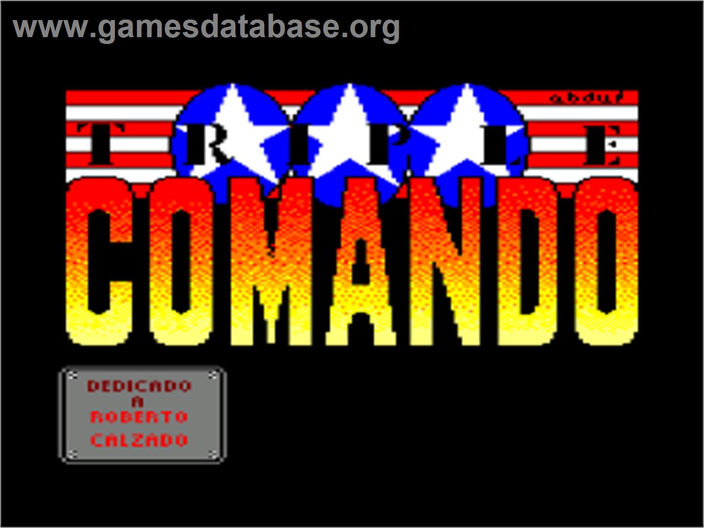 Triple Comando - Amstrad CPC - Artwork - Title Screen