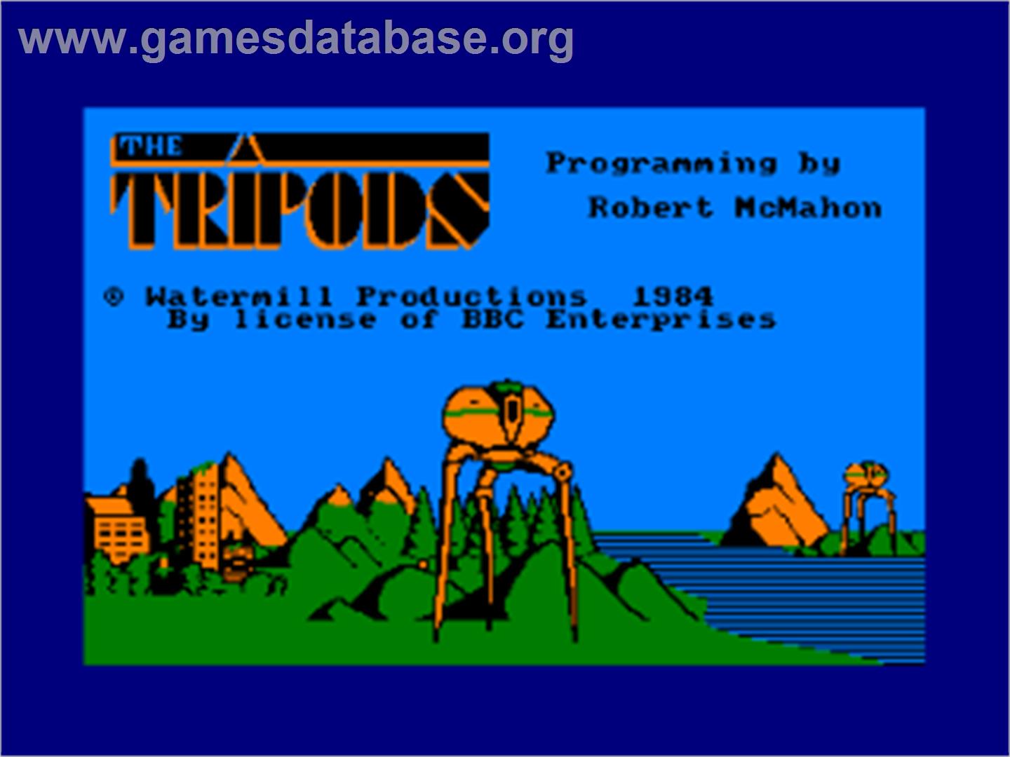 Tripods, The - Amstrad CPC - Artwork - Title Screen
