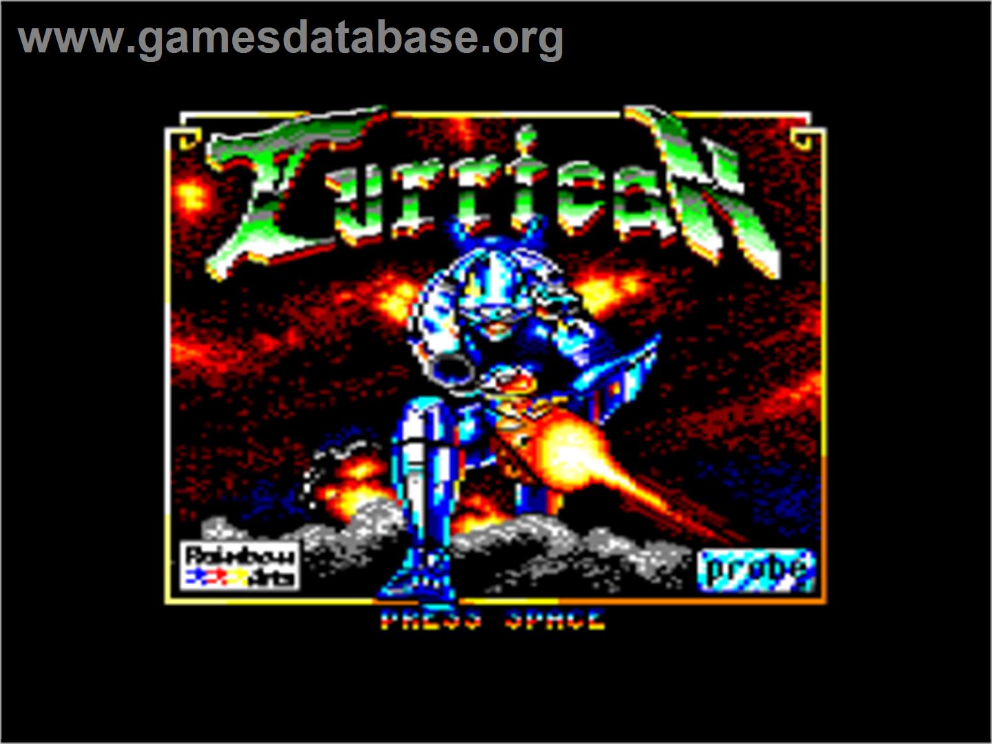 Turrican - Amstrad CPC - Artwork - Title Screen
