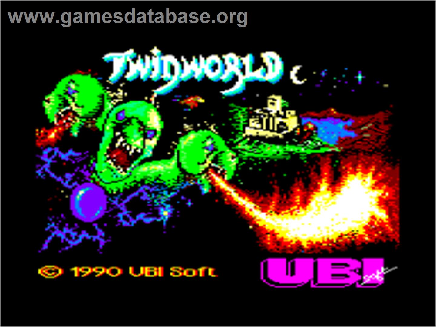 TwinWorld: Land of Vision - Amstrad CPC - Artwork - Title Screen