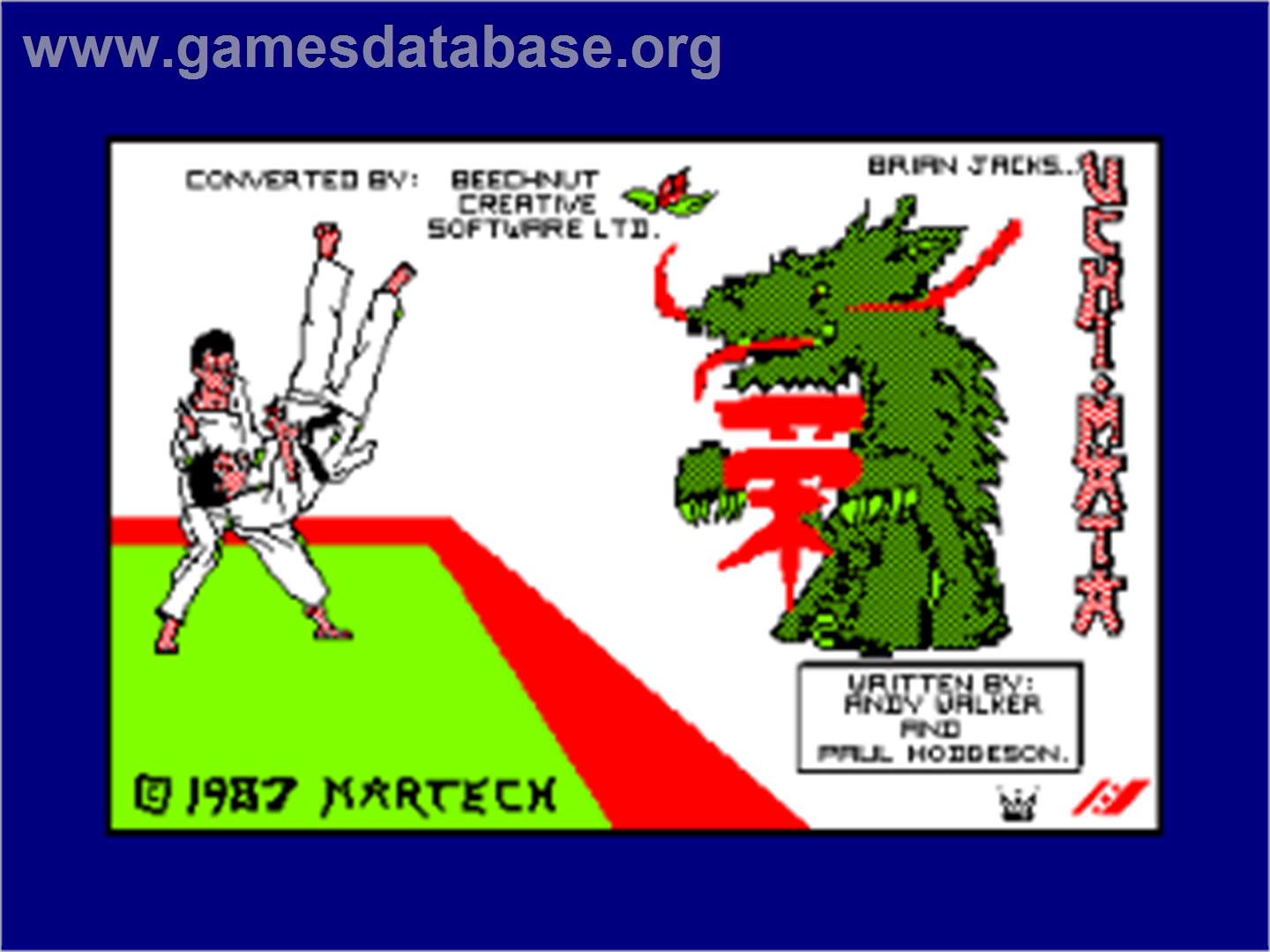 Uchi Mata - Amstrad CPC - Artwork - Title Screen
