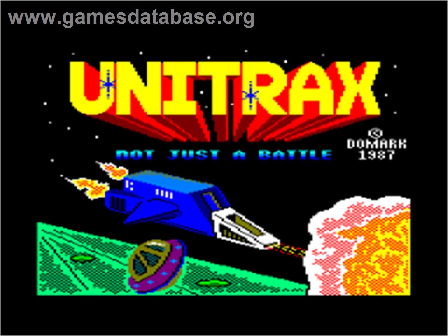 Unitrax - Amstrad CPC - Artwork - Title Screen