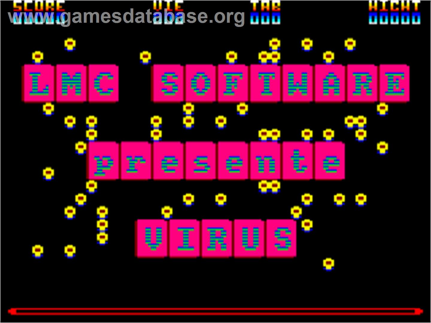 Virus - Amstrad CPC - Artwork - Title Screen