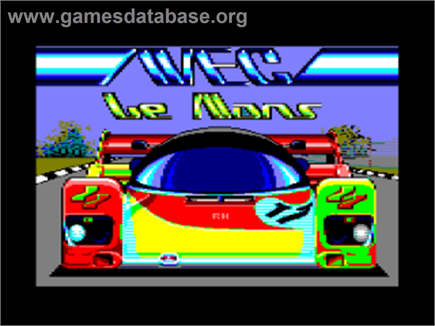 WEC Le Mans - Amstrad CPC - Artwork - Title Screen
