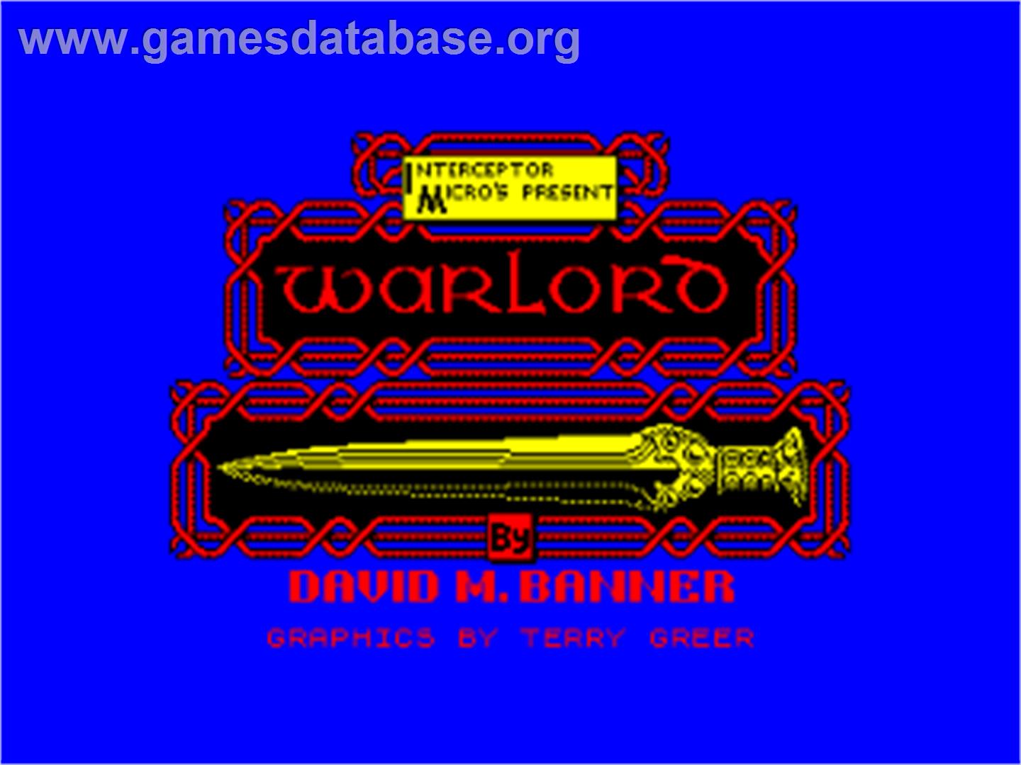 Warlord - Amstrad CPC - Artwork - Title Screen