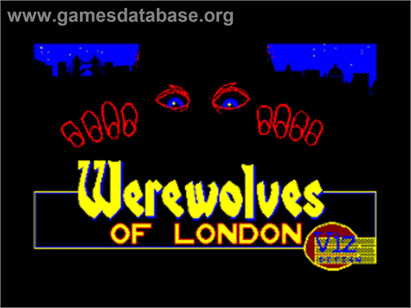 Werewolves of London - Amstrad CPC - Artwork - Title Screen
