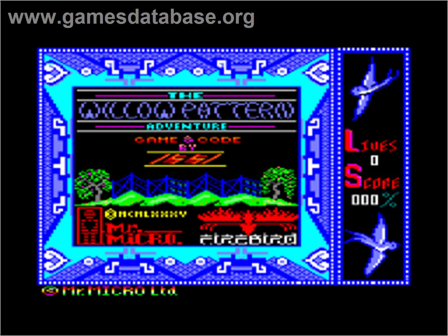 Willow Pattern - Amstrad CPC - Artwork - Title Screen