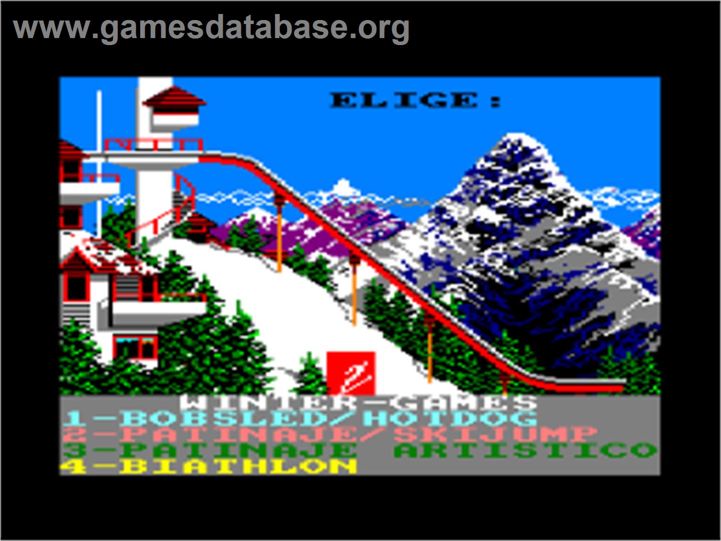 Winter Games - Amstrad CPC - Artwork - Title Screen