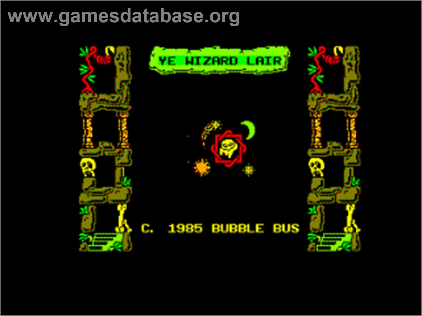 Wizard's Lair - Amstrad CPC - Artwork - Title Screen