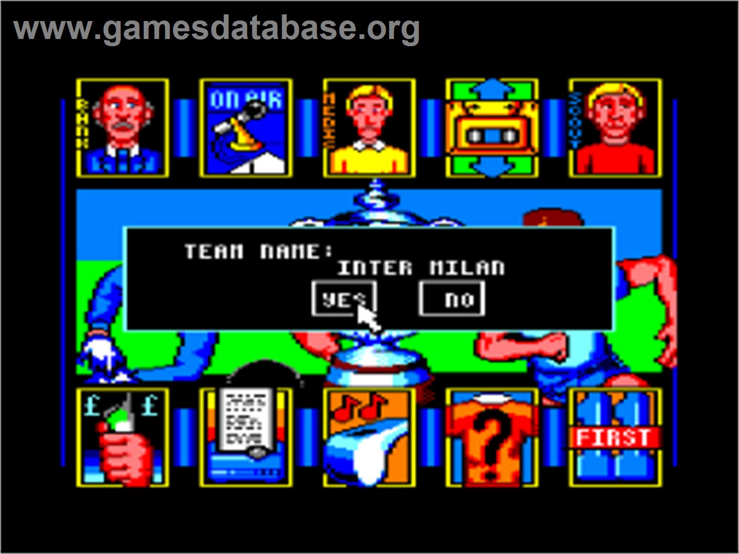 World Soccer - Amstrad CPC - Artwork - Title Screen