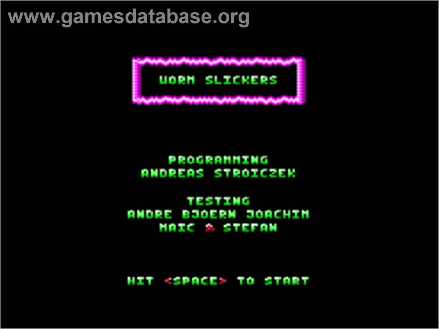 Worm Slickers - Amstrad CPC - Artwork - Title Screen