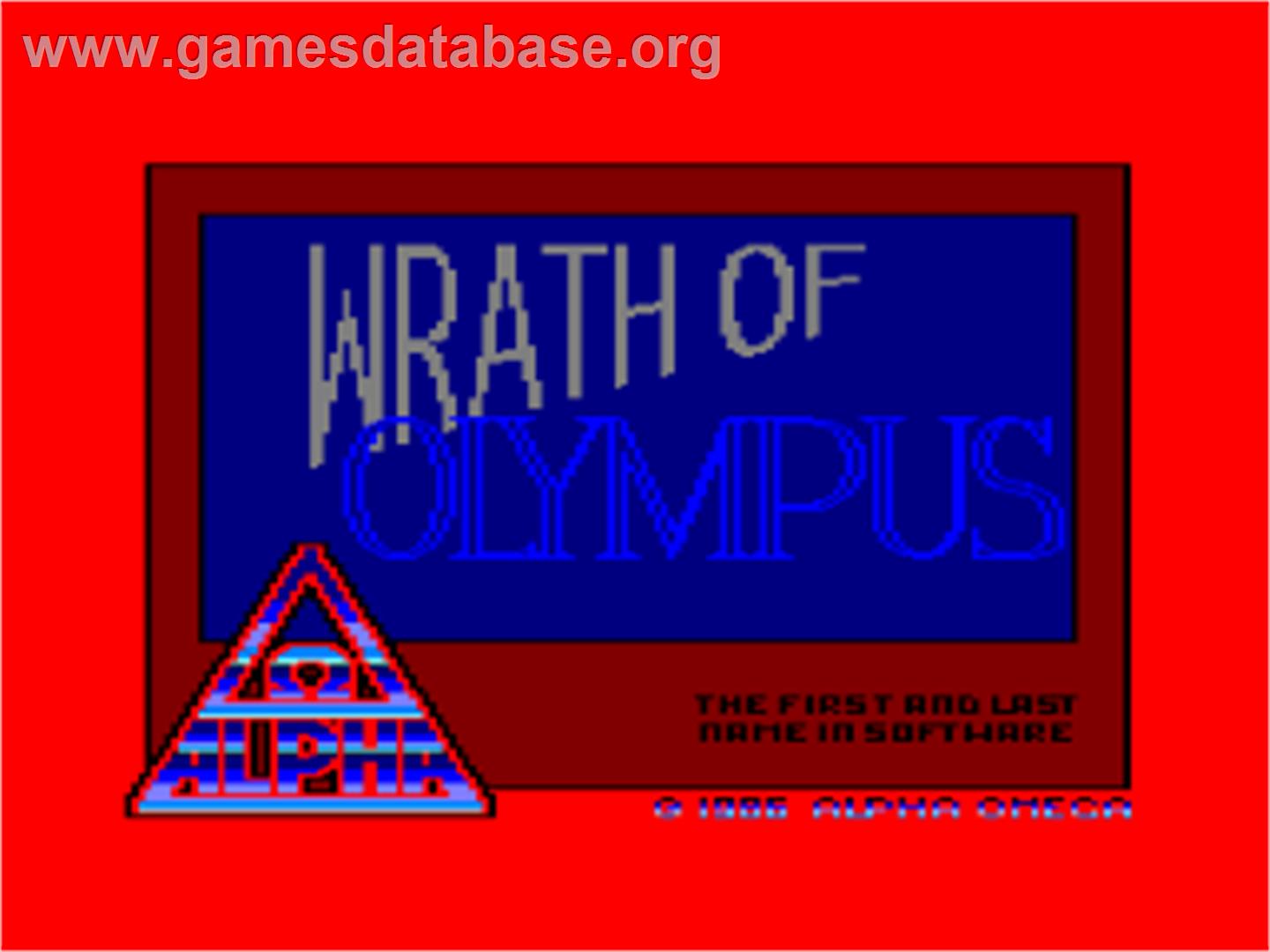Wrath Of Olympus - Amstrad CPC - Artwork - Title Screen