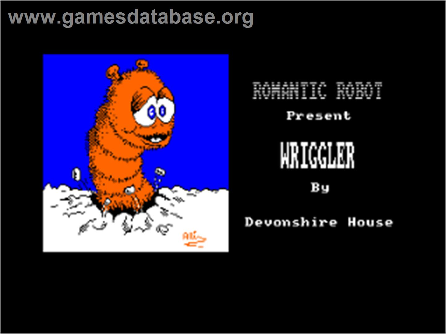 Wriggler - Amstrad CPC - Artwork - Title Screen