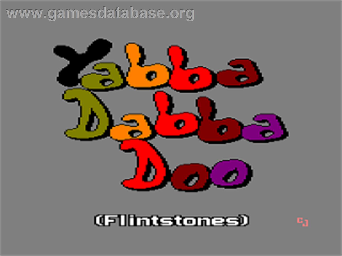 Yabba Dabba Doo! - Amstrad CPC - Artwork - Title Screen